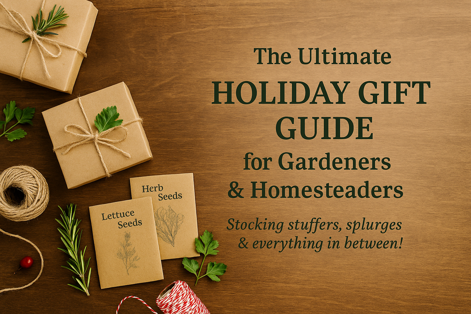 A Holiday Gift Guide for Your #1 Gardener or Homesteader